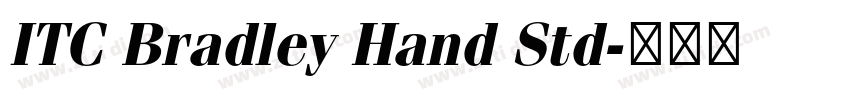 ITC Bradley Hand Std字体转换